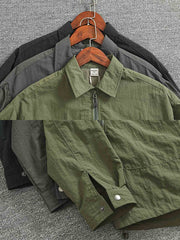 ジッパーとボタンディテール 詳細画像