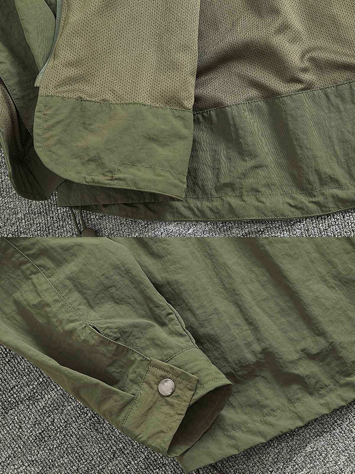 ジッパーとボタンディテール 詳細画像