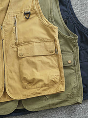 ワークベストのポケットディテール展示