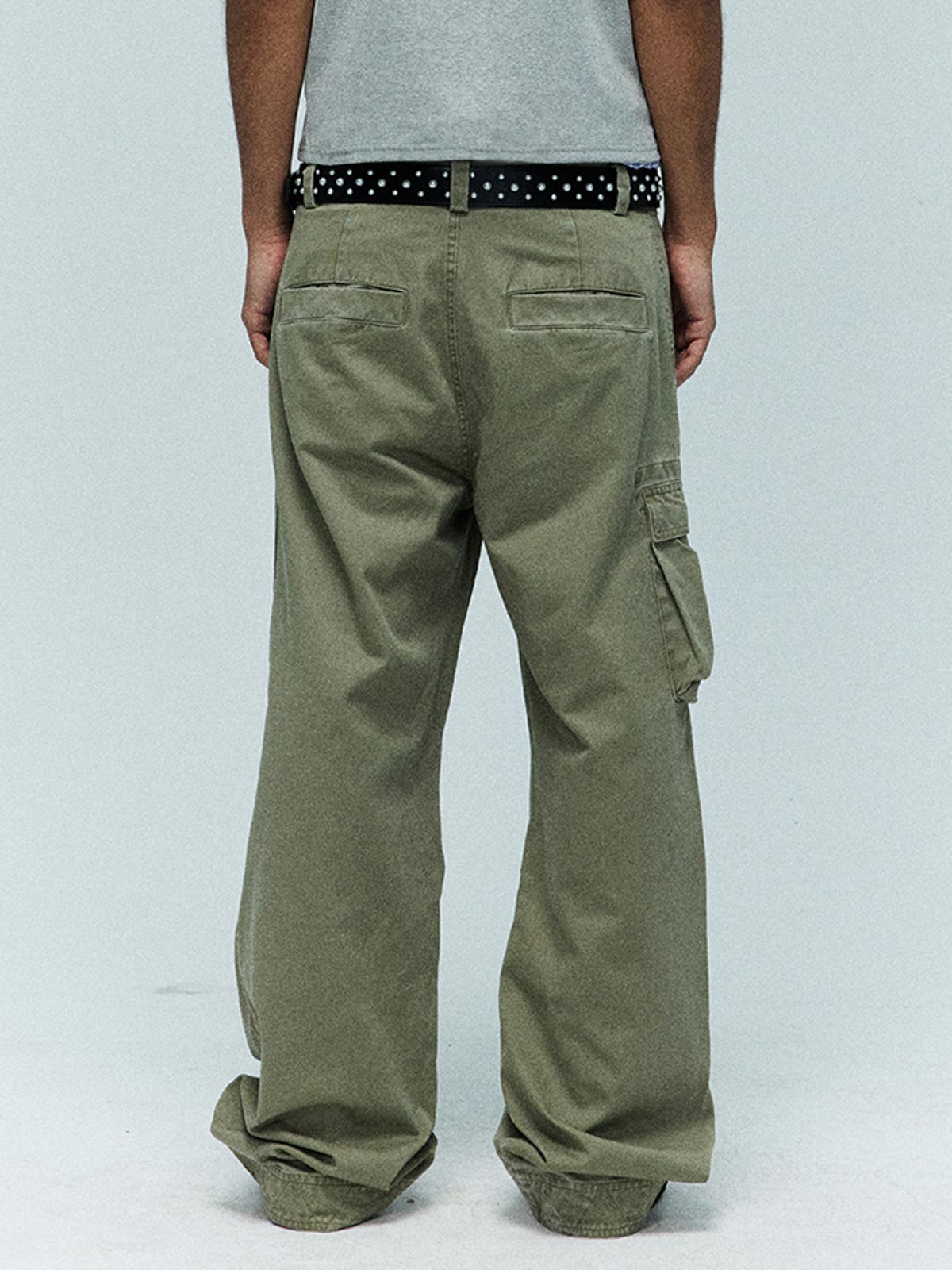 製品画像:グラウンドクルーメカニックマルチポケットパンツ反面図