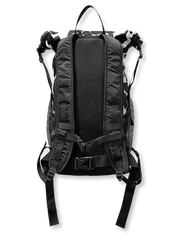 製品画像:カウパターンポニーヘア登山リュックサック反面図