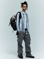 カウパターンポニーヘア登山リュックサック