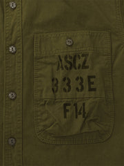 アメカジアーミースタイル長袖シャツ