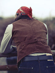 スエード&コーデュロイ ツインポケットベスト