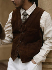 コーデュロイビンテージフォーポケットベスト