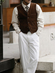 コーデュロイビンテージフォーポケットベスト