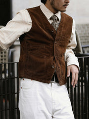 コーデュロイビンテージフォーポケットベスト