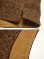 Mallalieus製ツイード生地と内側コットンライニングのディテール