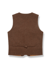 ヴィンテージハンティングツイードベスト、正面からの全体図