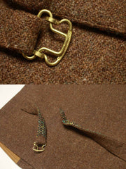 Mallalieus製ツイード生地と内側コットンライニングのディテール