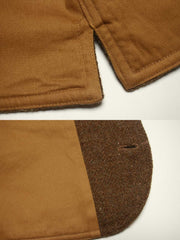 Mallalieus製ツイード生地と内側コットンライニングのディテール