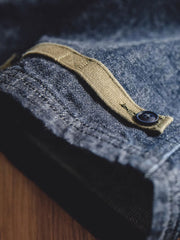 PESSOA CLUB デニムオーバーオールのアンカーとMarine nationaleのプリント詳細