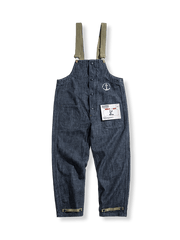 PESSOA CLUB アメリカンレトロワークウェアデニムオーバーオール正面展示