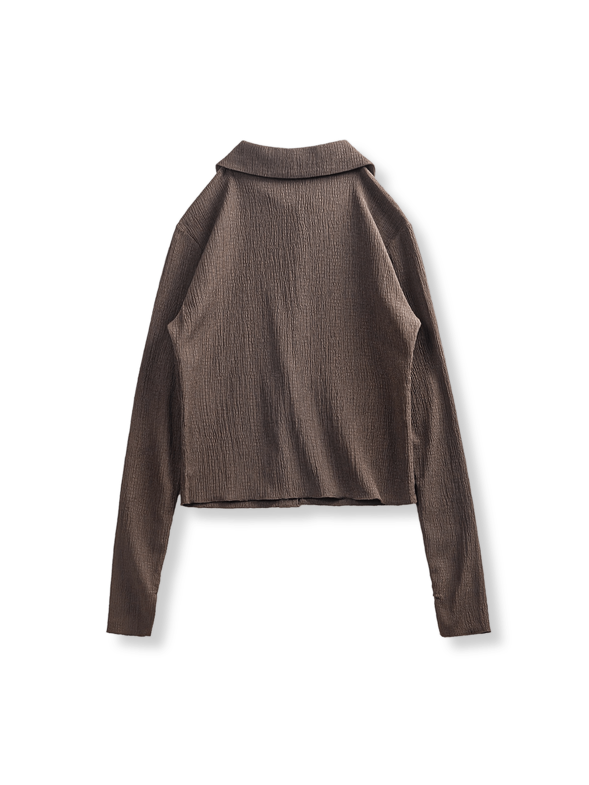 レトロウェーブヘムクロップドニットカーディガン正面展示