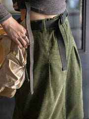 コーデュロイ スリットタイトスカート