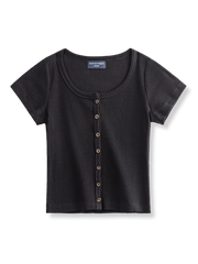 ショート クロップド ニットトップ