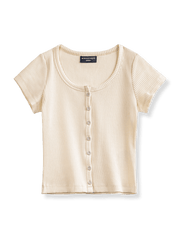 PESSOA CLUB フレンチレトロスタイル ハイウエスト ブルー&ホワイト コントラストカラー ドレス全体ビュー