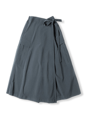 PESSOA CLUB アメリカンレトロ グレーワークウェアスカートパンツの全景