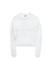 製品画像: アメリカンヴィンテージ透かし編みニットの全体図