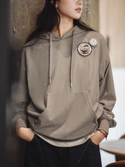 詳細画像:スウェットシャツの小さな格子柄テクスチャーの詳細図