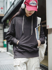 カジュアルラグランスリーブフード付きスウェットシャツ