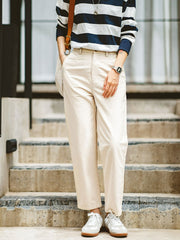 コットンスラブストレートシガーパンツ