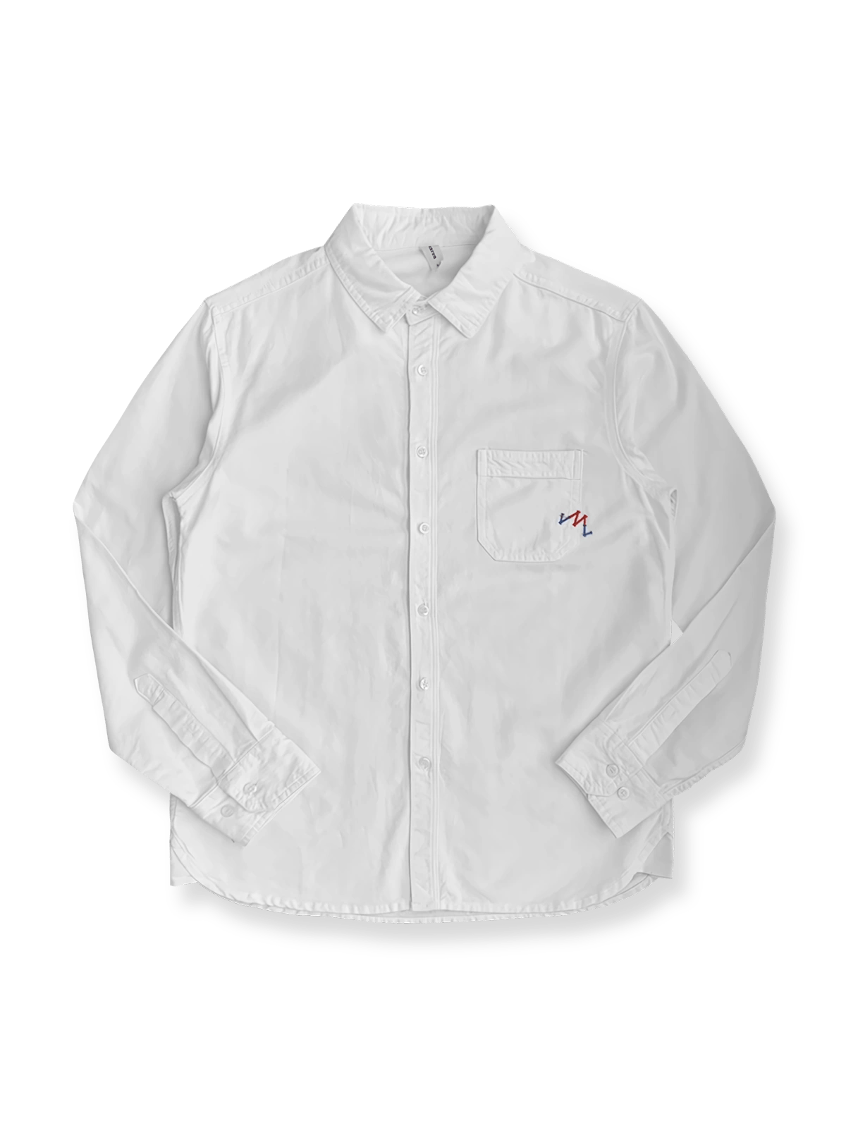 オックスフォード刺繍シャツ全体の正面画像