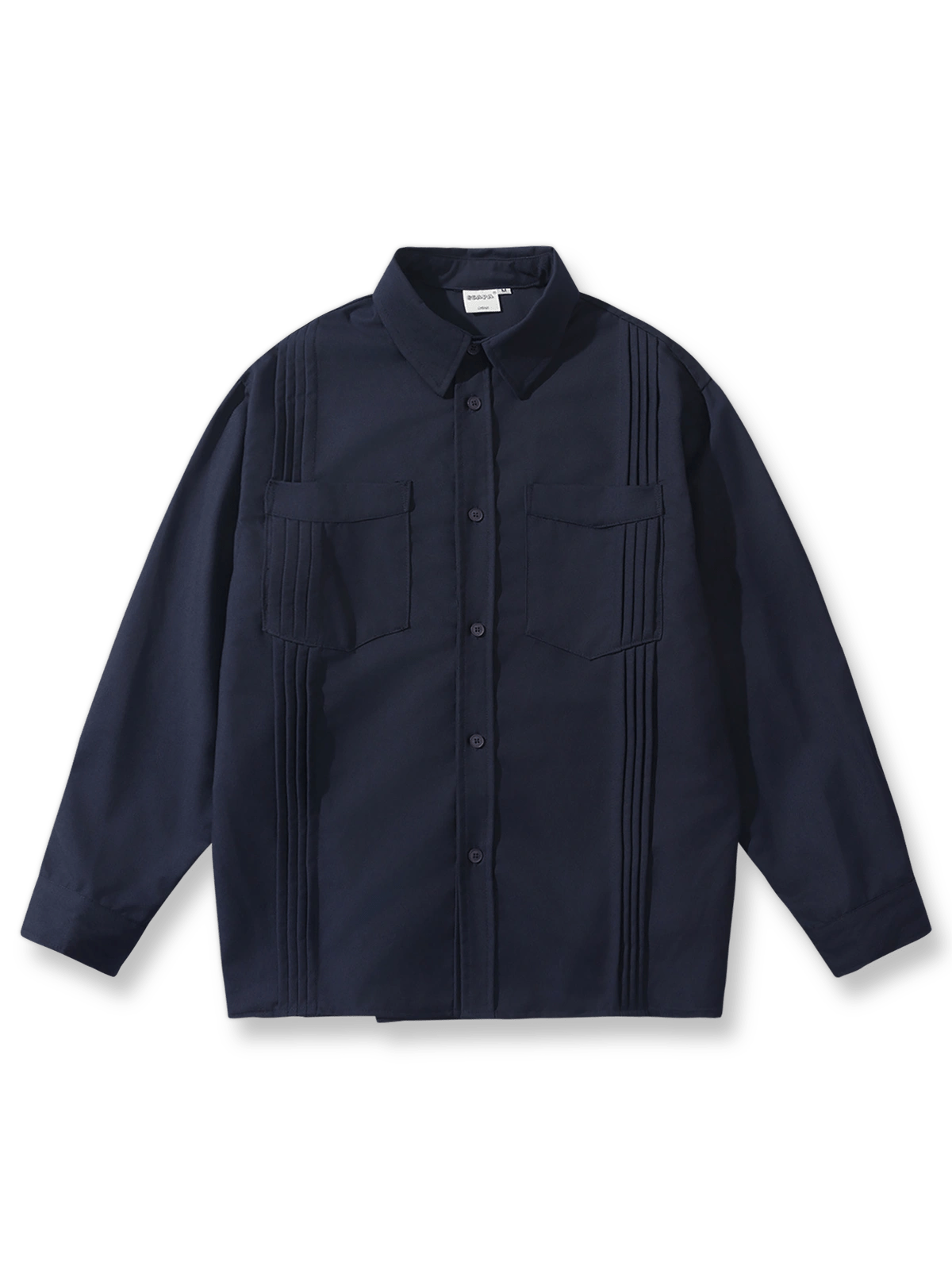 製品画像: アコーディオンプリーツデザインが際立つワークシャツの全体像