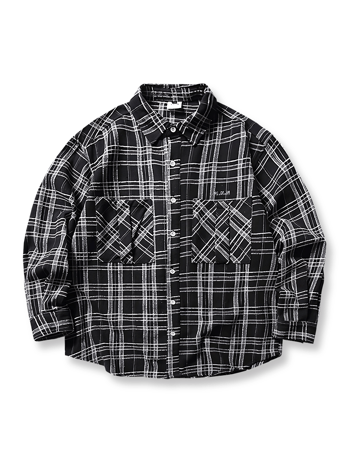 アーチヘムチェックシャツのフロントビュー