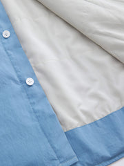 製品画像: 冬に最適なエクストラウォーム キルティングコットン長袖シャツの正面展示
詳細画像: キルティング内側のディテール展示