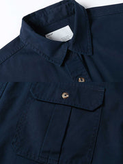 ウォッシュ加工 ダブルポケット ワークシャツ