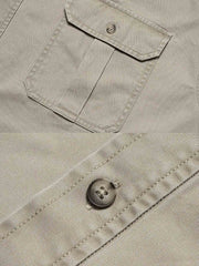 ウォッシュ加工 ダブルポケット ワークシャツ