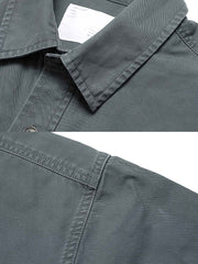 ウォッシュ加工 ダブルポケット ワークシャツ