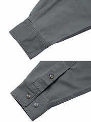 ウォッシュ加工 ダブルポケット ワークシャツ