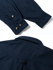 ウォッシュ加工 ダブルポケット ワークシャツ