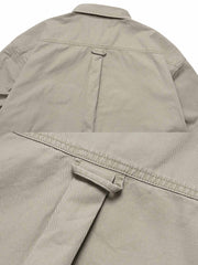 ウォッシュ加工 ダブルポケット ワークシャツ