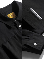 クラシックカーキコットンシャツ