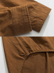 カラーブロックポケットワークシャツ