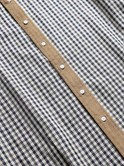 カラーコントラスト チェック シャツ