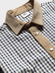 カラーコントラスト チェック シャツ