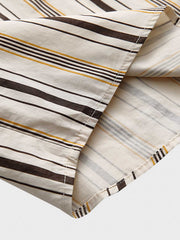 コントラスト ストライプ 半袖シャツ