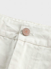 ウォッシュド ストレート デニムショートパンツ