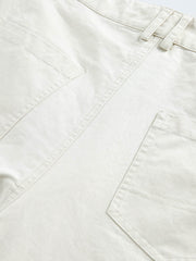 ウォッシュド ストレート デニムショートパンツ