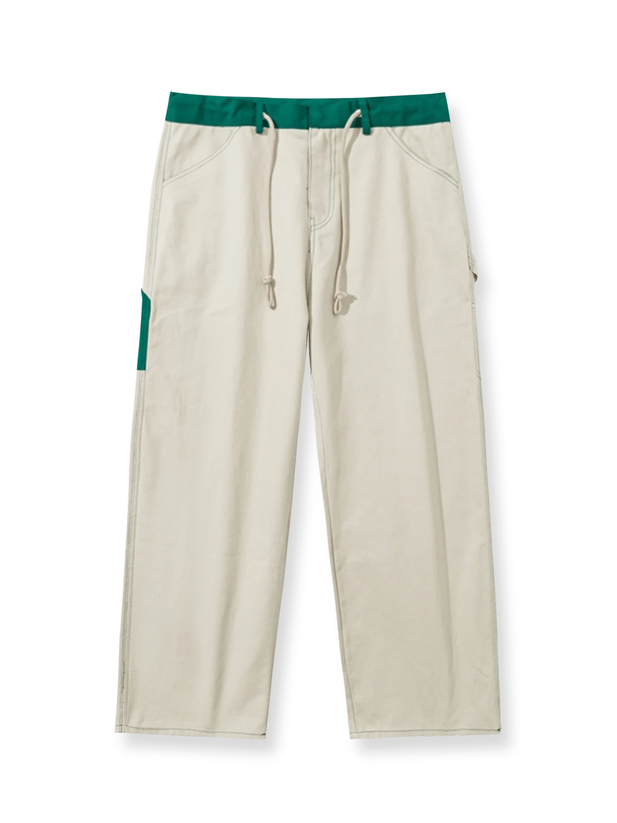 ホワイトワイドワークパンツの全体画像