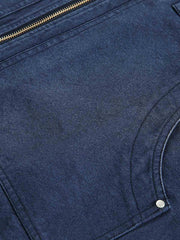 コーデュロイ襟デニムジャケット