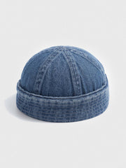 水洗デニムヴィンテージストリートヒップホップセーラーキャップの正面図