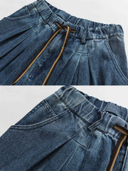 エイジングウォッシュ ハーレム デニムパンツ