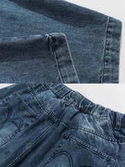 エイジングウォッシュ ハーレム デニムパンツ