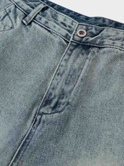 ウォッシュド加工 デニムパンツ