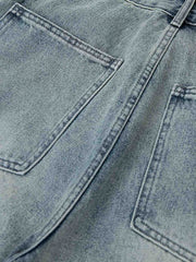 ウォッシュド加工 デニムパンツ